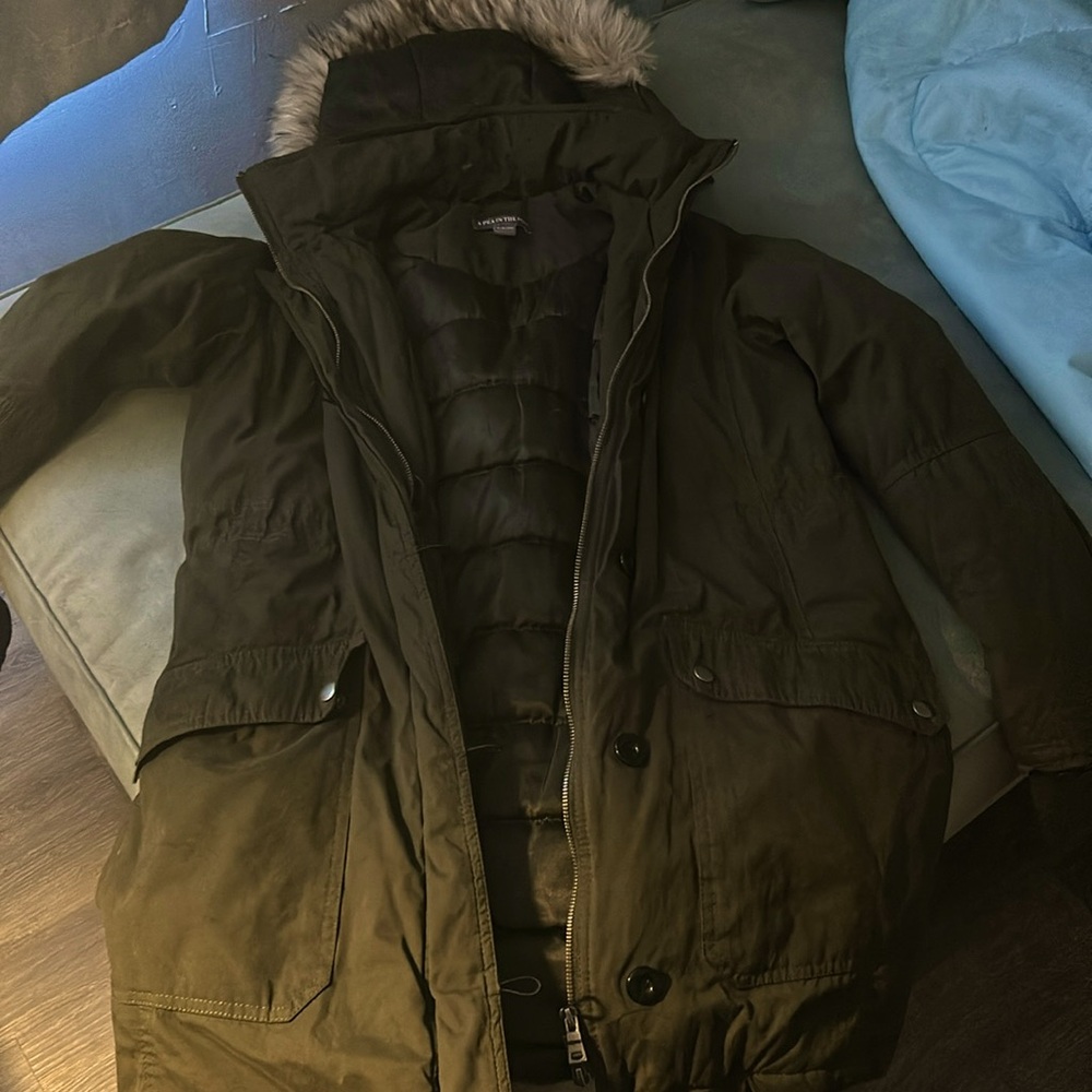 Small olive green coat